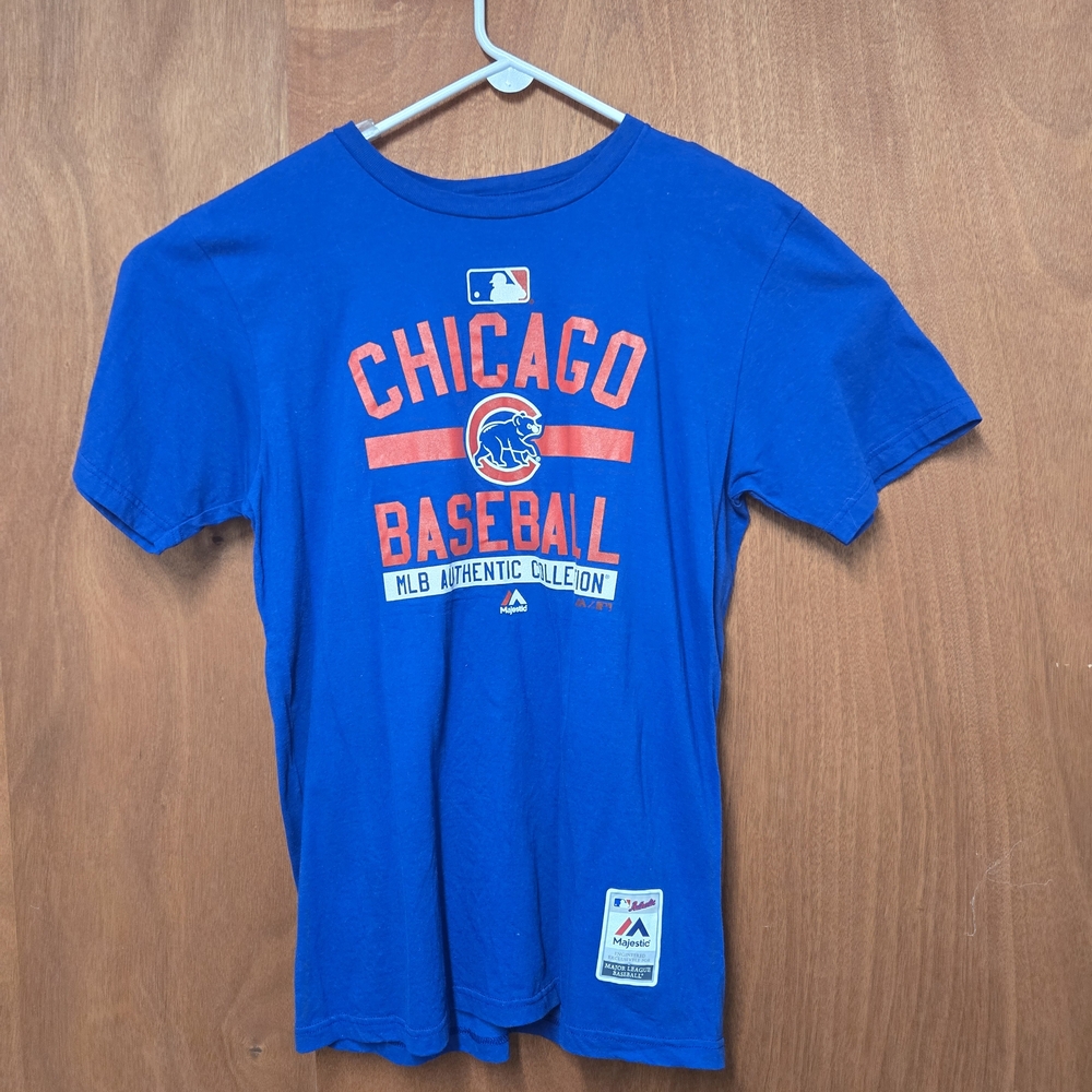 Majestic Chicago Cubs Blue T-Shirt Large